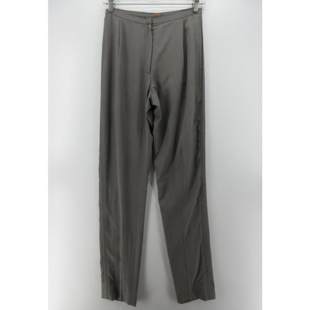 Cruciani Pants 4 Silk Trousers Pleated Career Office Italy 40 NWT *